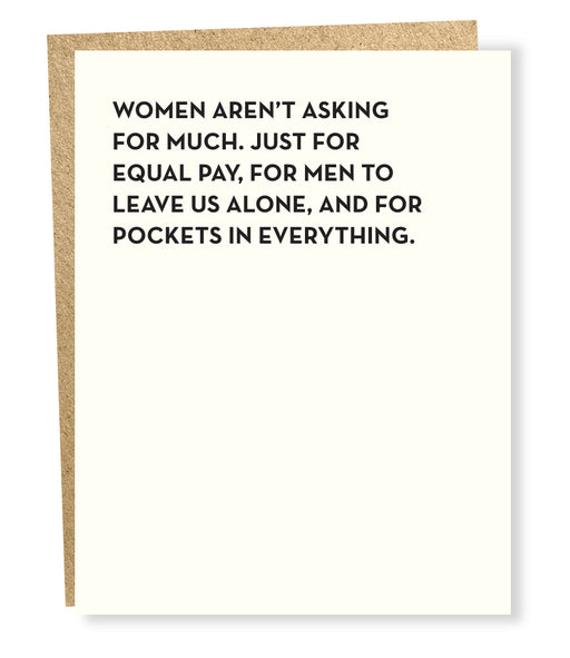 SP #947: Women Aren't Asking Much Pockets Card