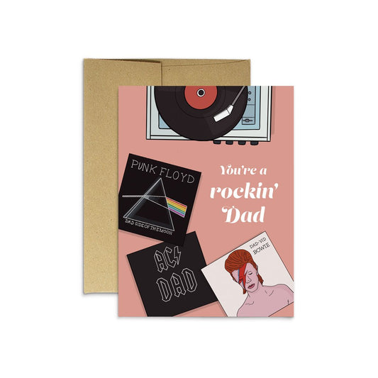 You're a Rockin Dad Records Card
