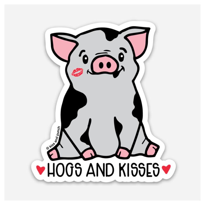 Hogs & Kissed Pig Vinyl Sticker