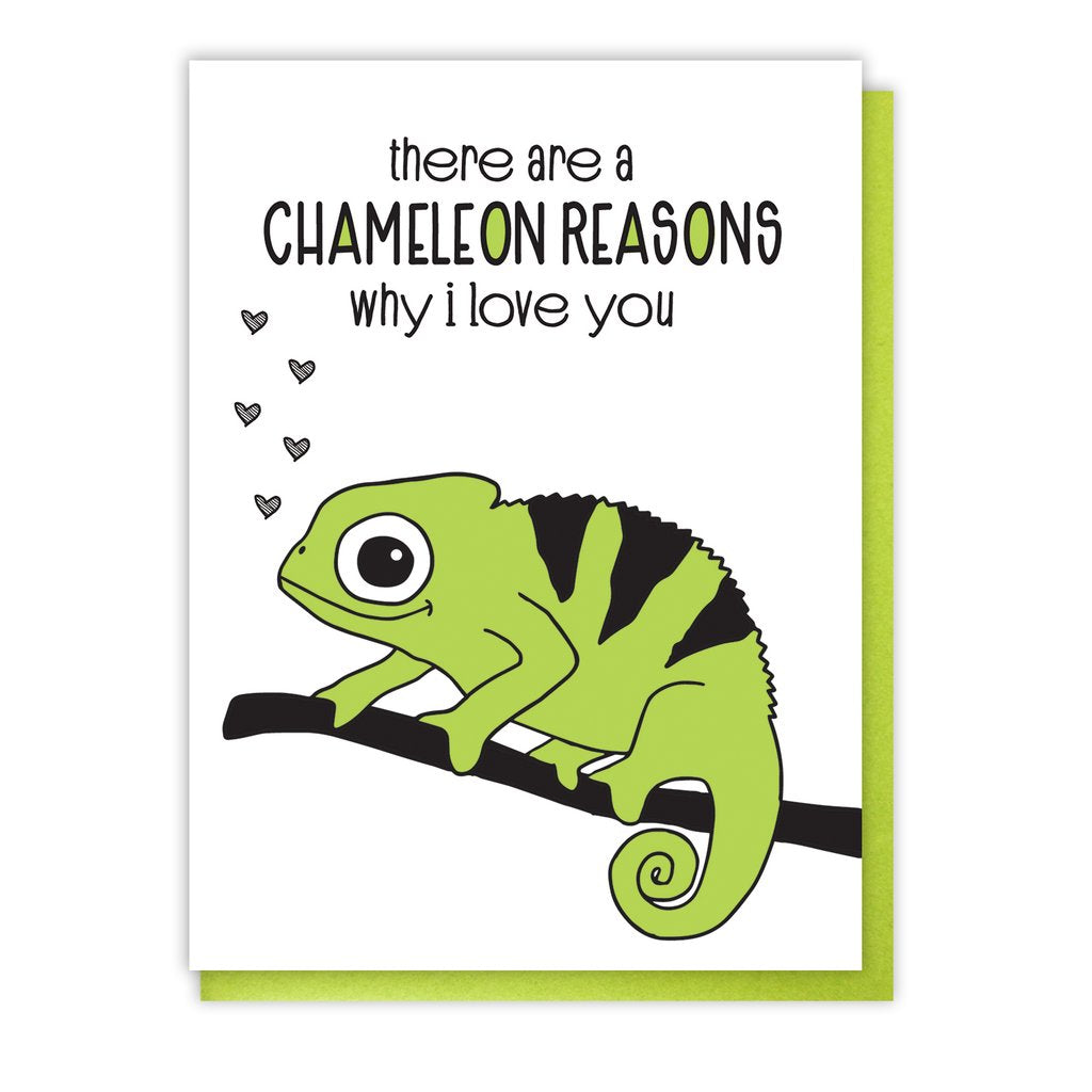 there are a Chameleon Reasons why I Love You Card