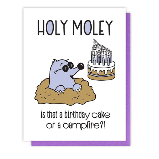 Holey Moley Cake or Campfire Birthday Card