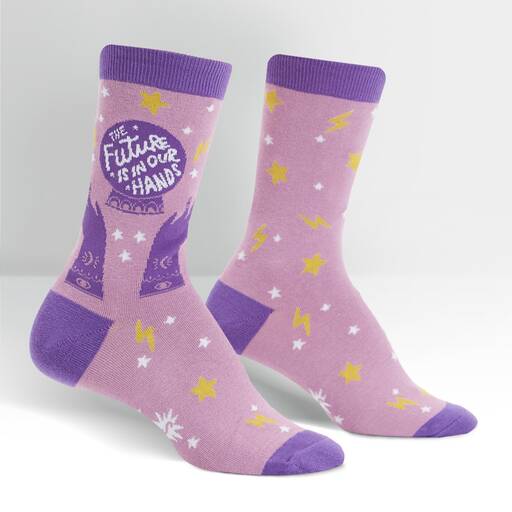 Future Is In Our Hands HelloLucky Women's Crew Socks