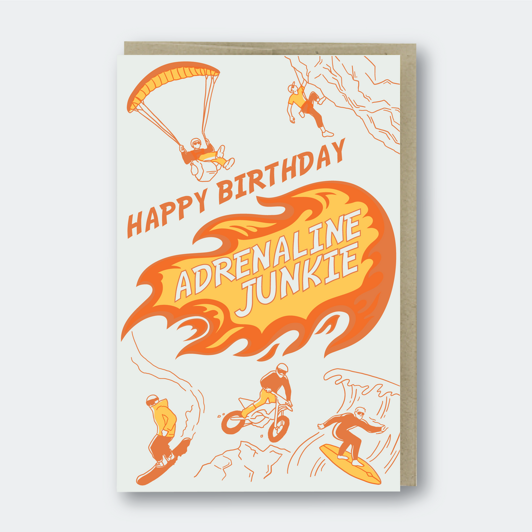 Happy Birthday Adrenaline Birthday Card