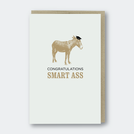 Congratulations Smart Ass Donkey Grad Card