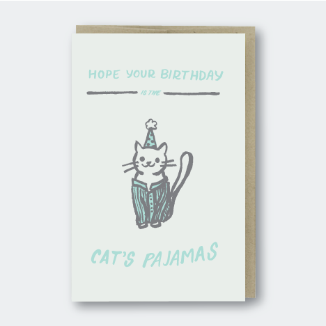 Happy Birthday Cats Pajamas Card