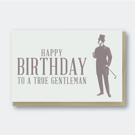Happy Birthday Gentleman Card