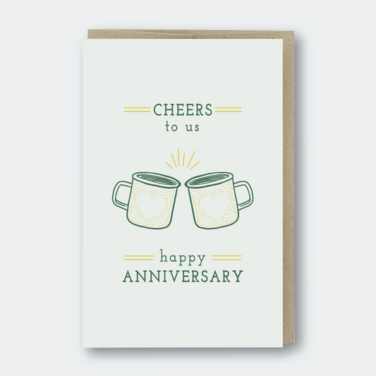 Cheers To Us Mugs Anniversary Card