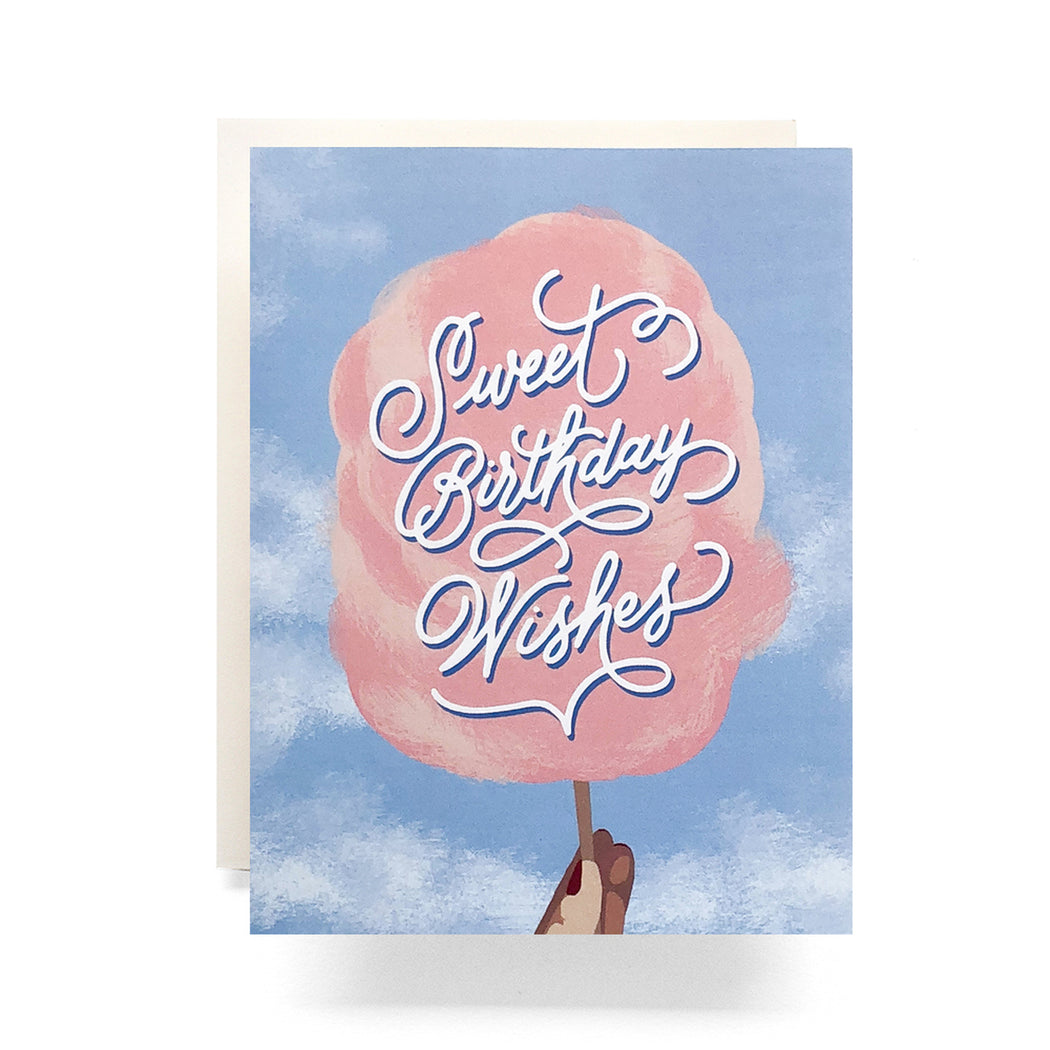 Cotton Candy Sweet Birthday Wishes Card