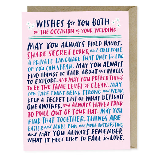 Wishes For You Both Wedding Card