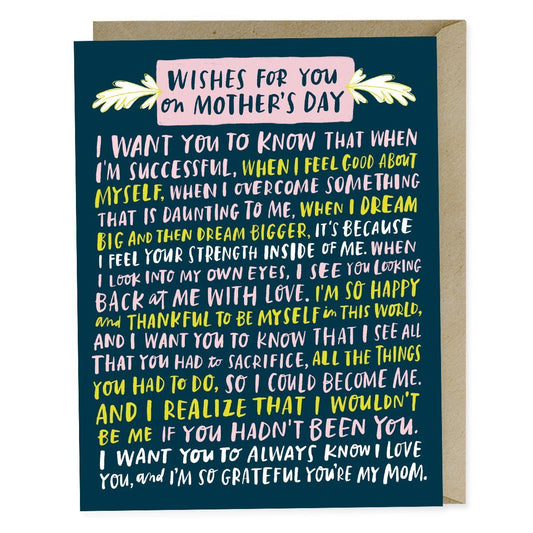 Wishes For You Mothers Day Card
