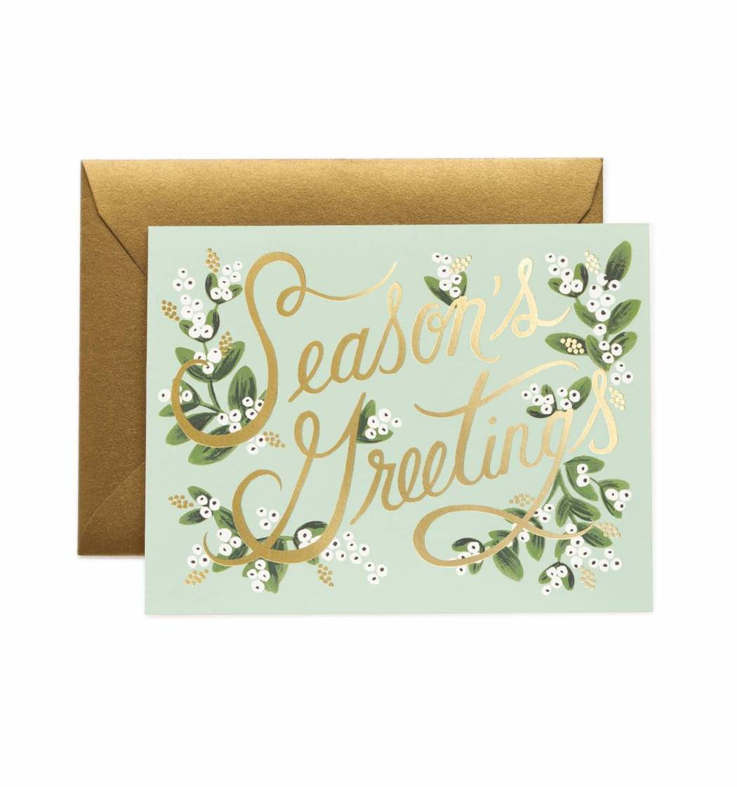 Mistletoe Season's Greetings Single Card