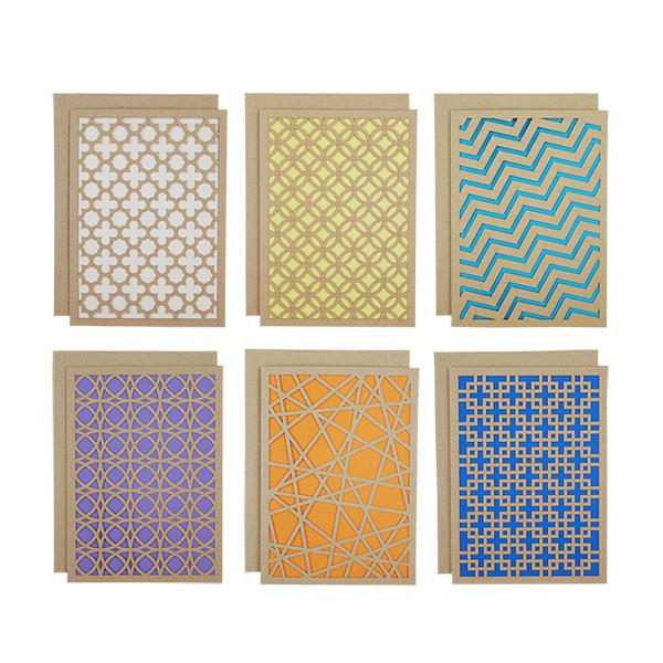 Geometric Laser Cut Card Box Set