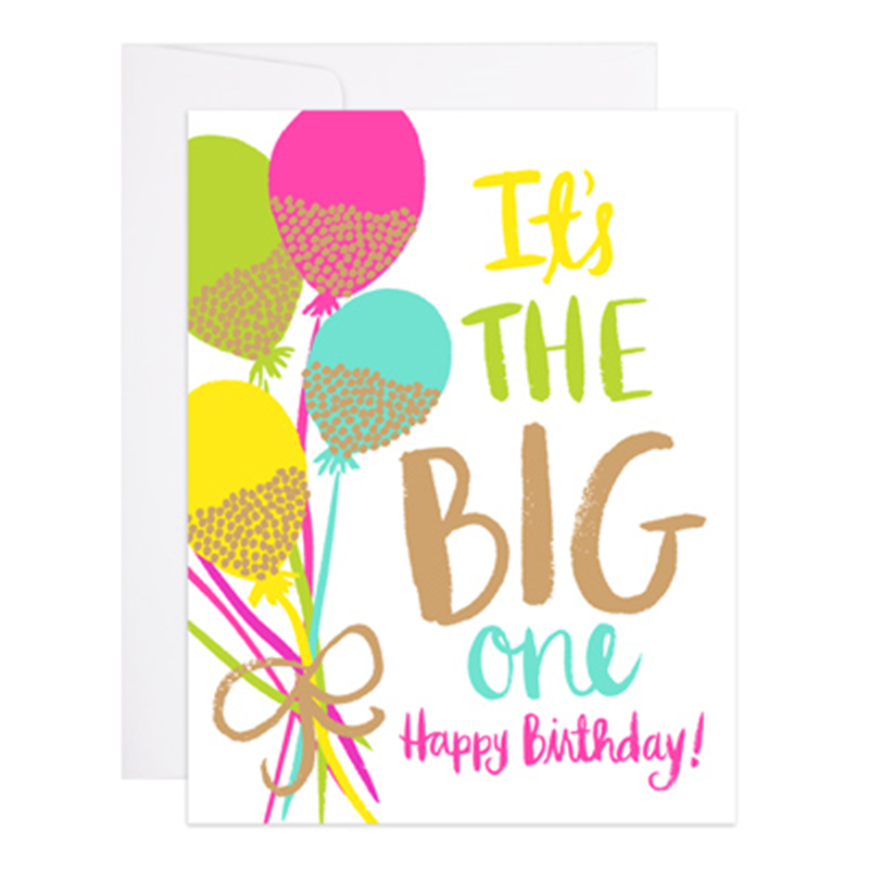 It's the Big One Balloons Birthday Card