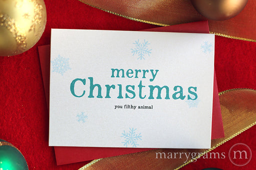 Merry Christmas You Filthy Animal Holiday Card