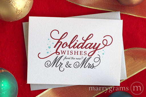 Holiday Wishes from the New Mr. & Mrs. Card