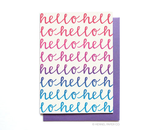 Hello Ombre Card