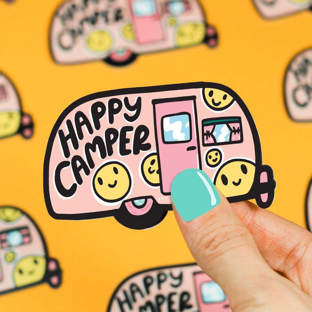 Happy Camper Vinyl Sticker