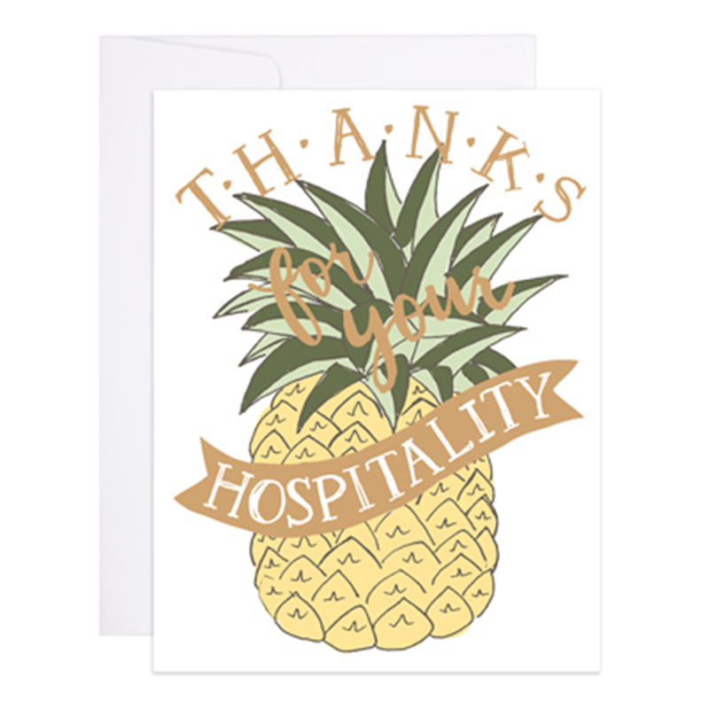 Thanks Hospitality Pineapple Card