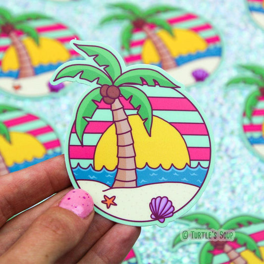 Tropical Outrun Vinyl Sticker