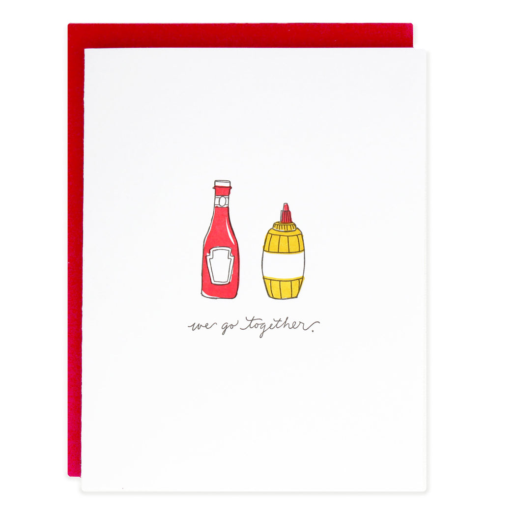We Go Together Ketchup and mustard Card