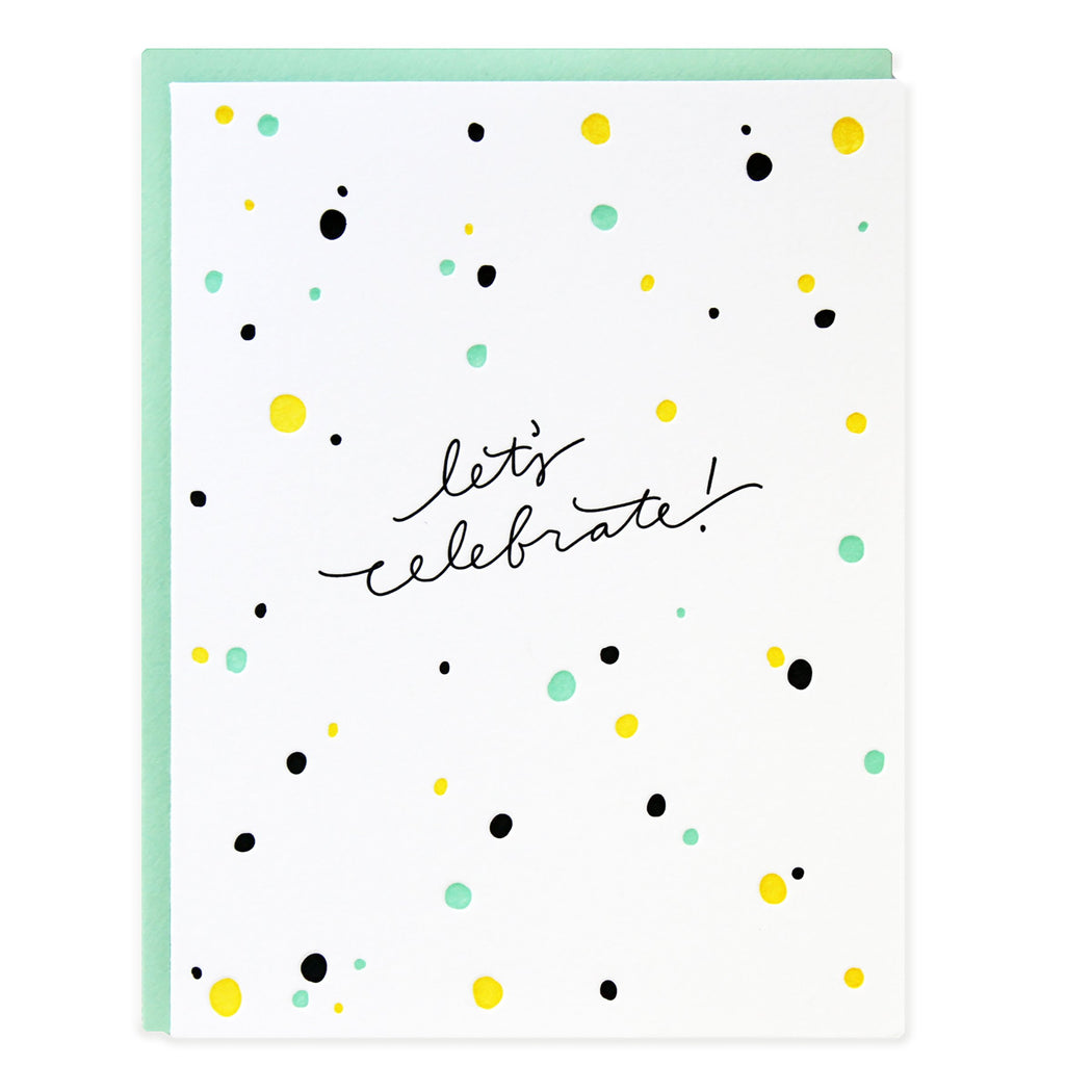 Let's Celebrate Confetti Dots Card