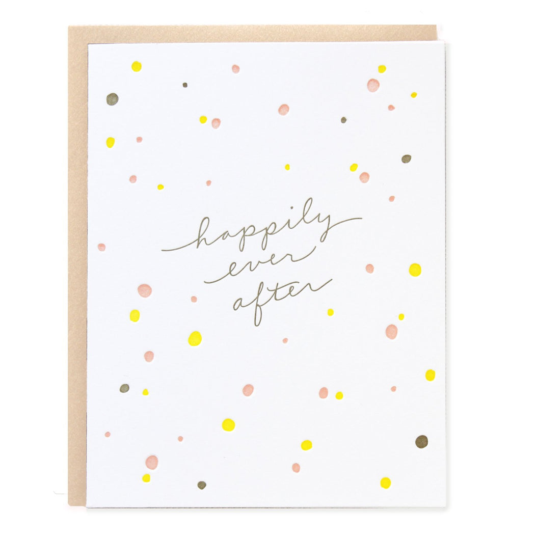 Happily Ever After Confetti Dots Card