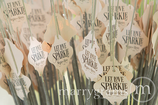 Let Love Sparkle Wedding Sparkler Tags Enchanting Style