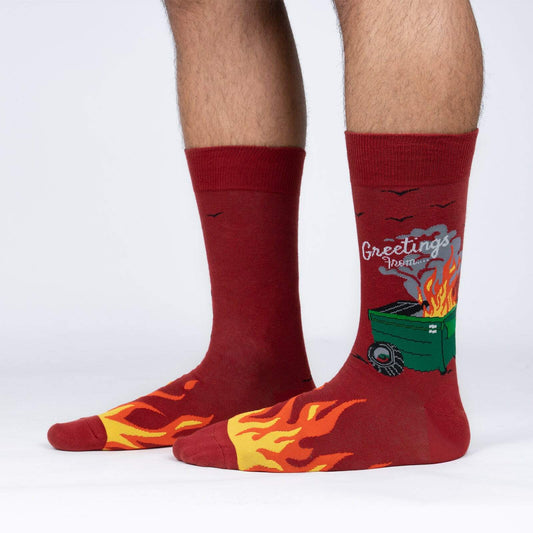 Dumpster Fire Men's Crew Socks
