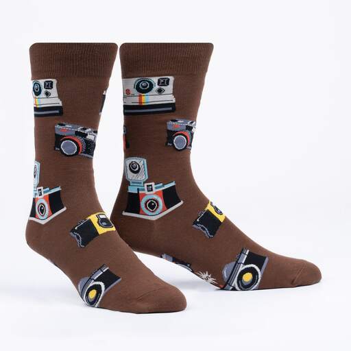 Strike a Pose Camera Men's Crew Socks