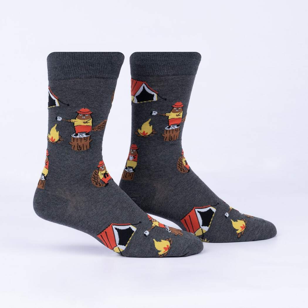 What Wood You Say Beaver Men's Crew Socks