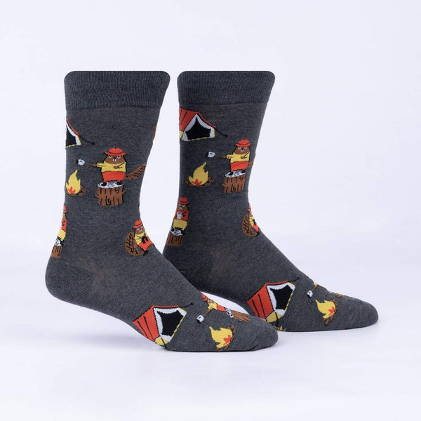 What Wood You Say Beaver Men's Crew Socks