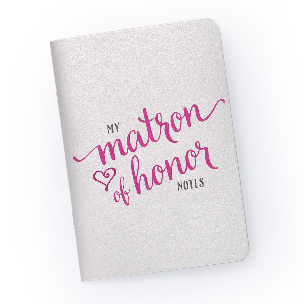 My Matron of Honor Notes - Pocket Planning Notebook for Bridal Party