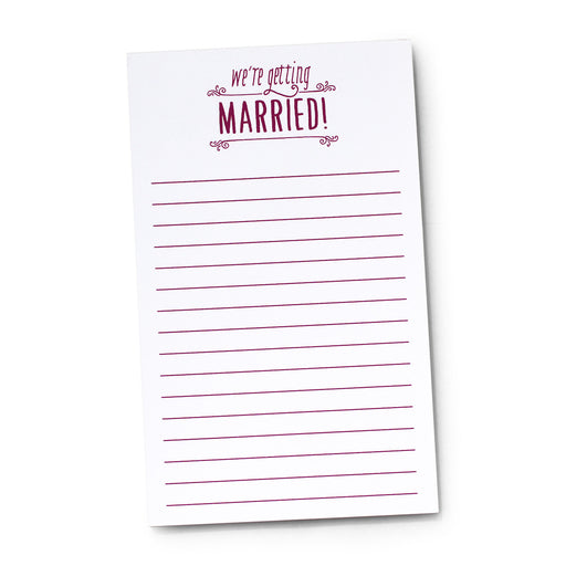 We're Getting Married Notepad for Bride to Be Planning