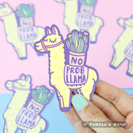 No Prob-Llama Vinyl Sticker