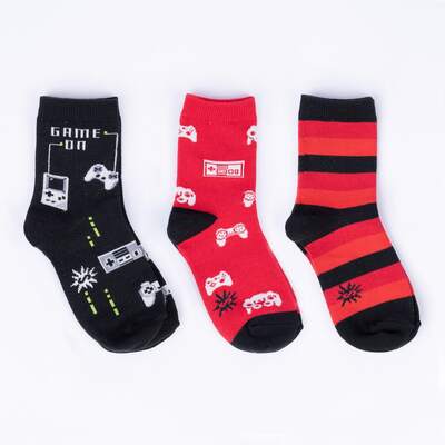 Game On Junior's Crew Pack of Socks