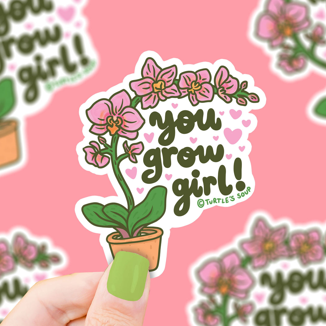 You Grow Girl Plants Vinyl Sticker