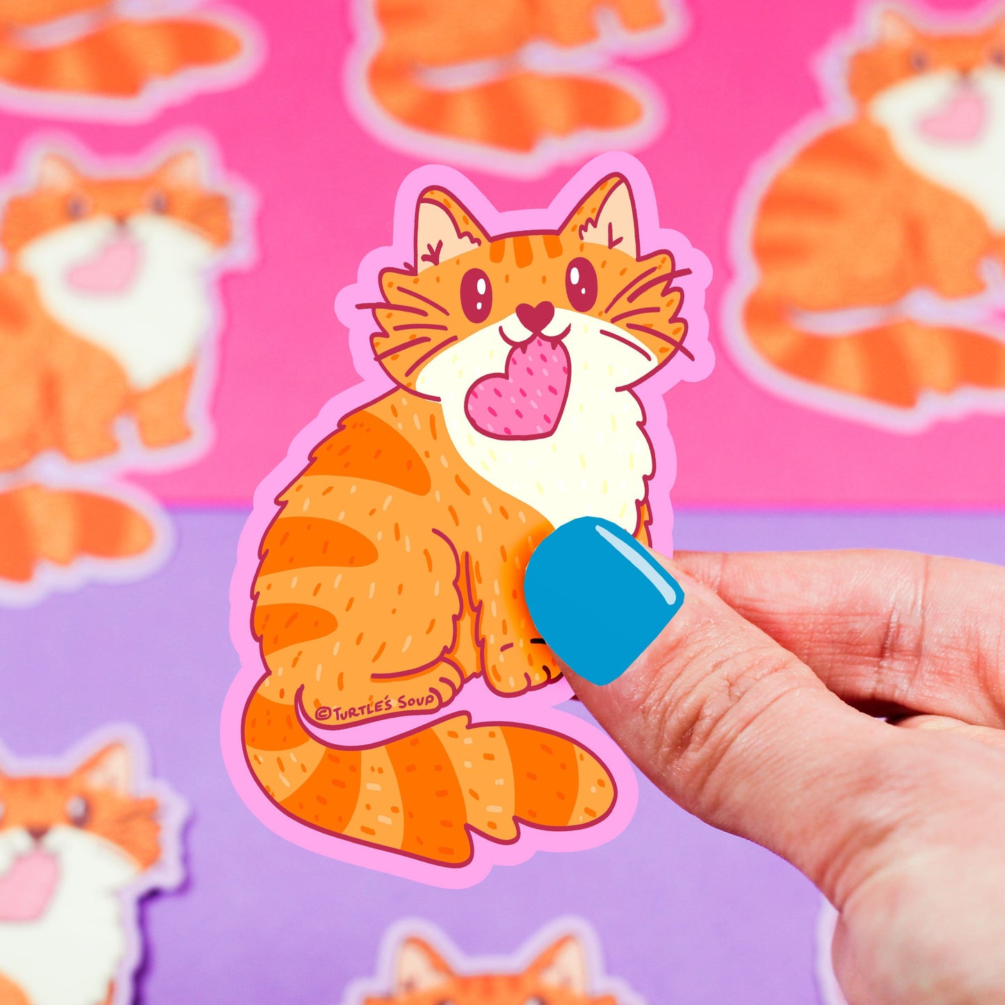 Tabby Cat Kitty Vinyl Sticker