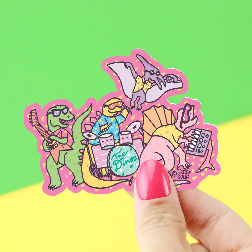 The Dinos Dinosaur Band Vinyl Sticker