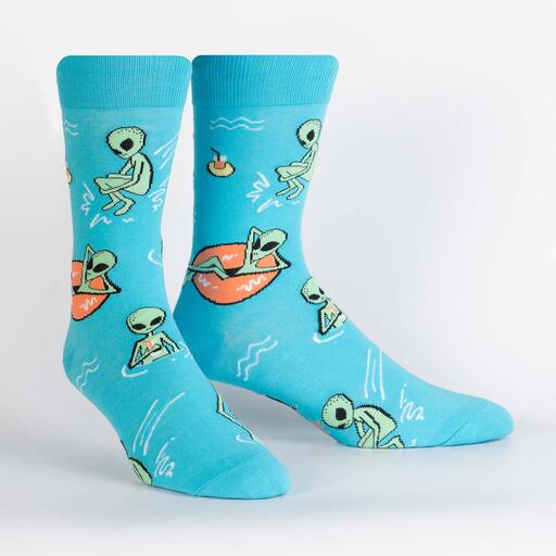 Unknown Floating Object Alien Men's Crew Socks