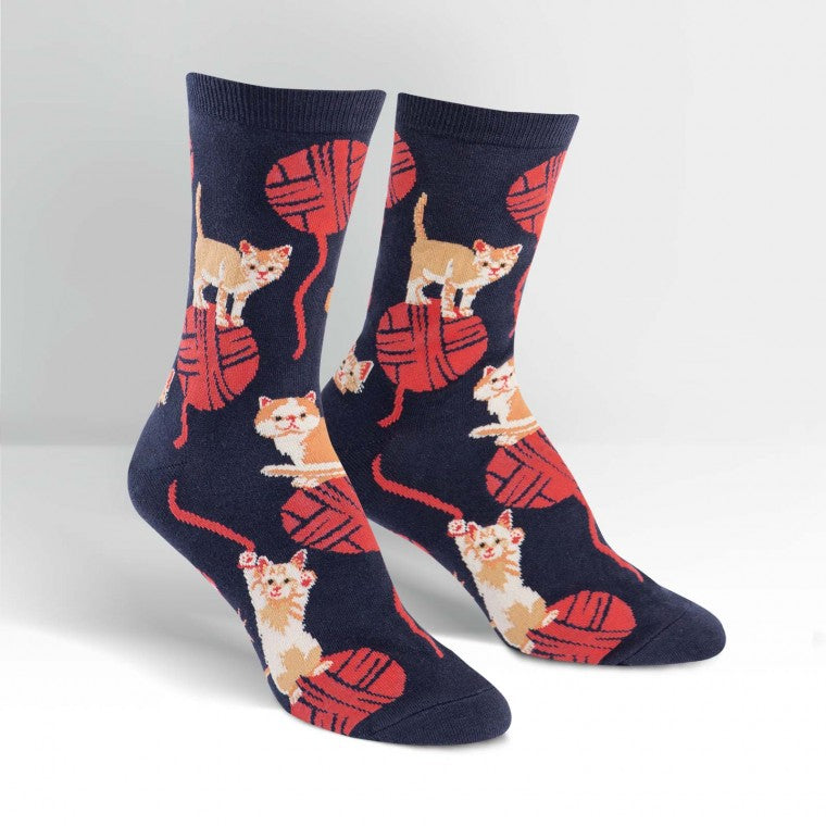 Kitten Knittin' Women's Crew Socks