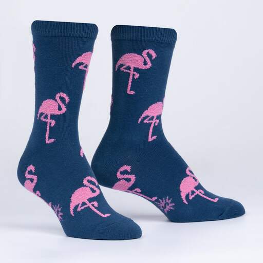 Ready Set Flamingo Women's Crew Socks