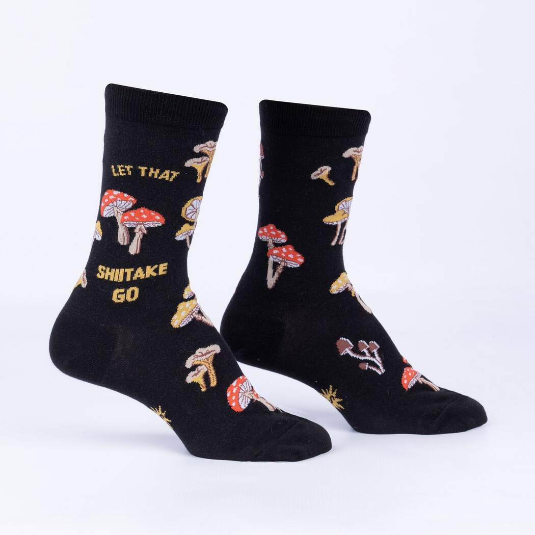 Let that Shiitake Go Mushroom Women's Crew Socks