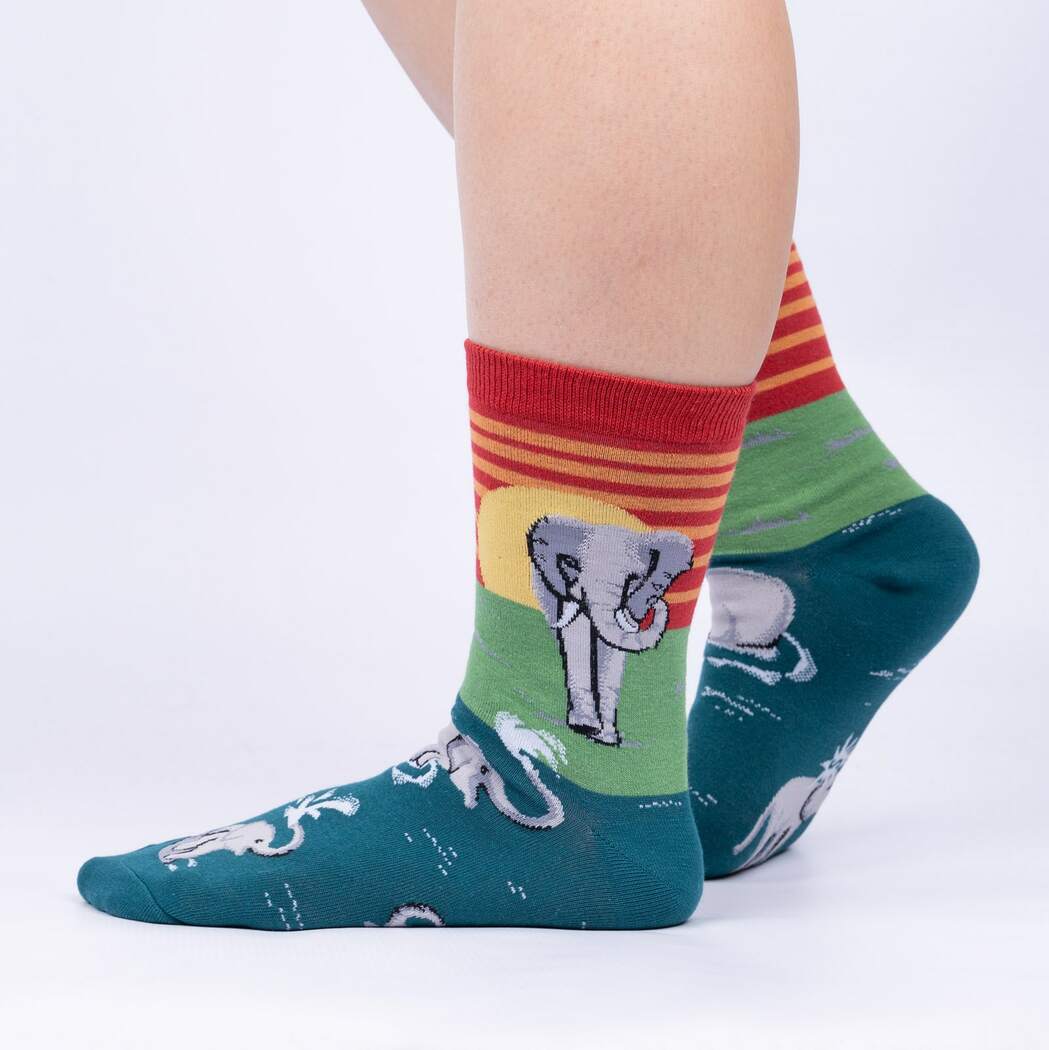 Make a Splash Elephant Women's Crew Socks