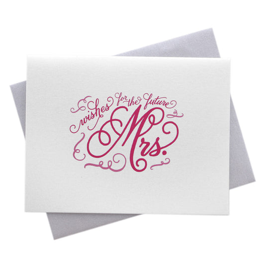 Wishes for the Future Mrs. Wedding Card