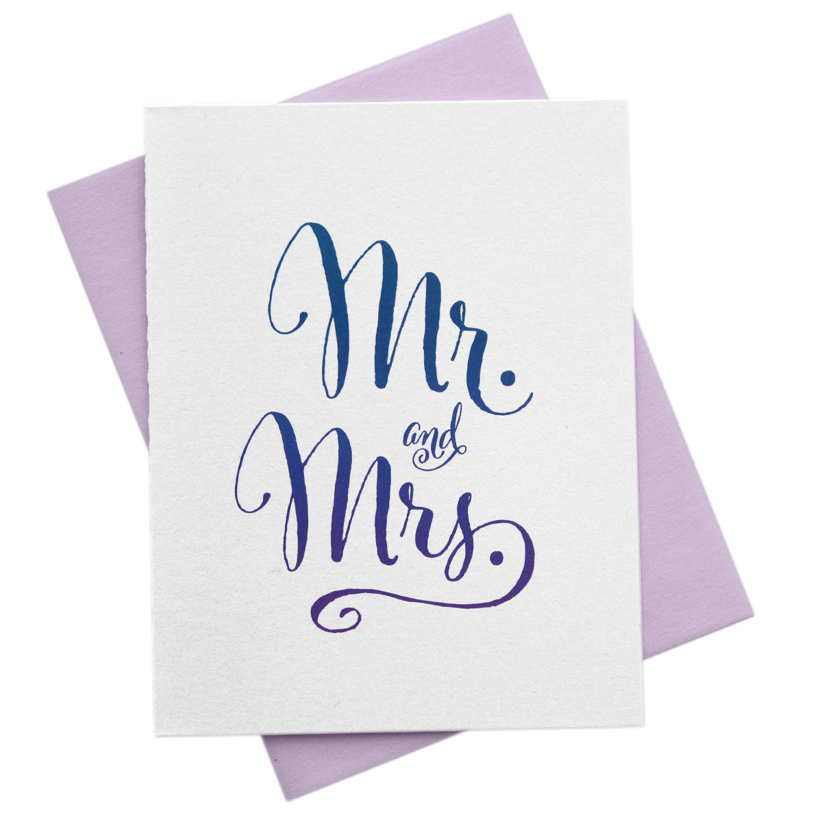 Mr. and Mrs. Ombre Wedding Card
