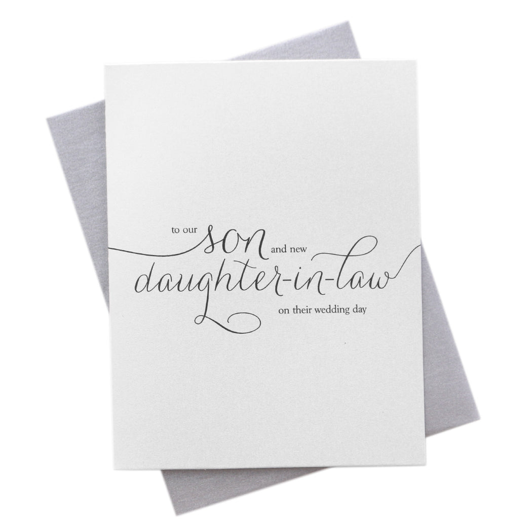 To Our Son & New Daughter-in-Law Wedding Day Card