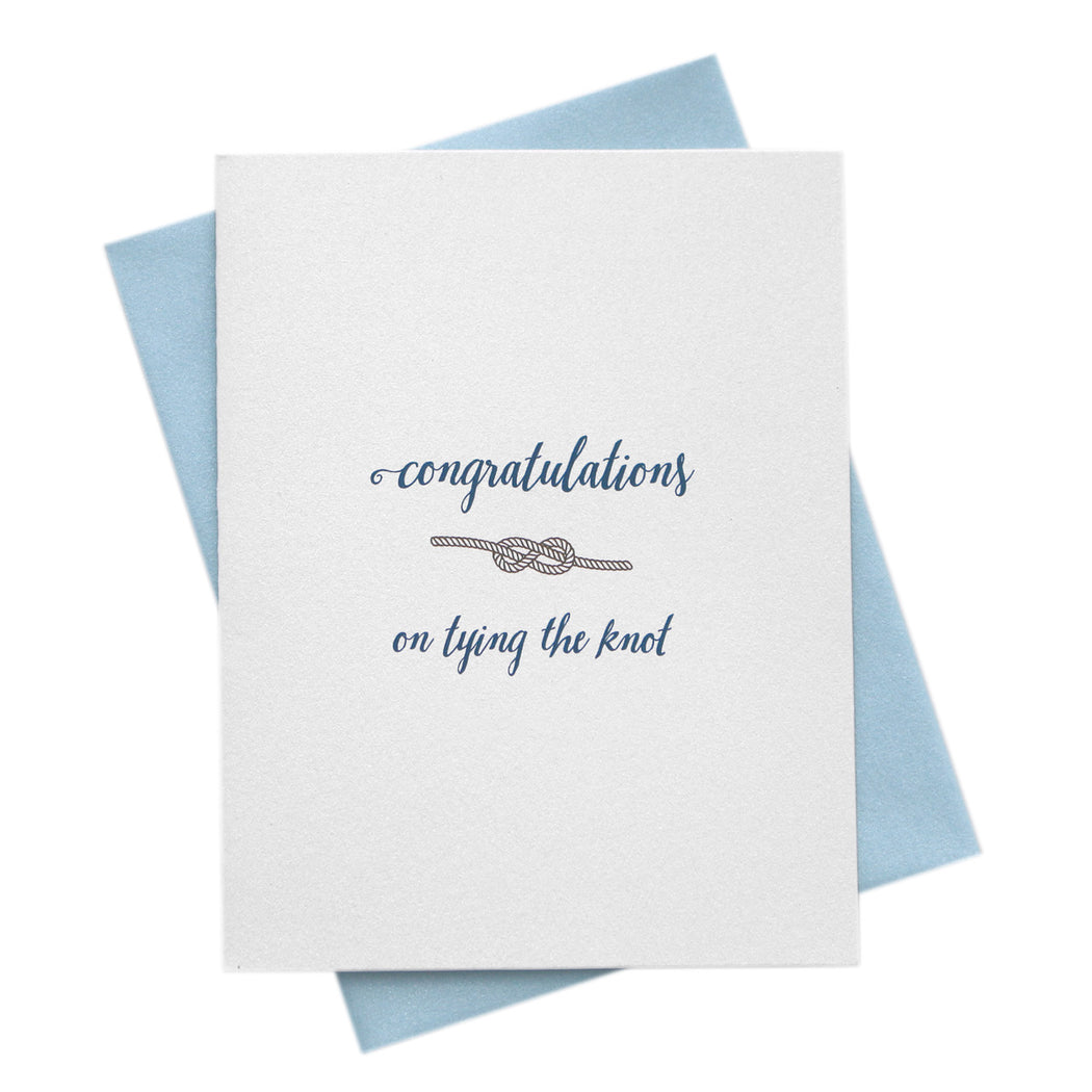 Tying the Knot Wedding Congratulations Card