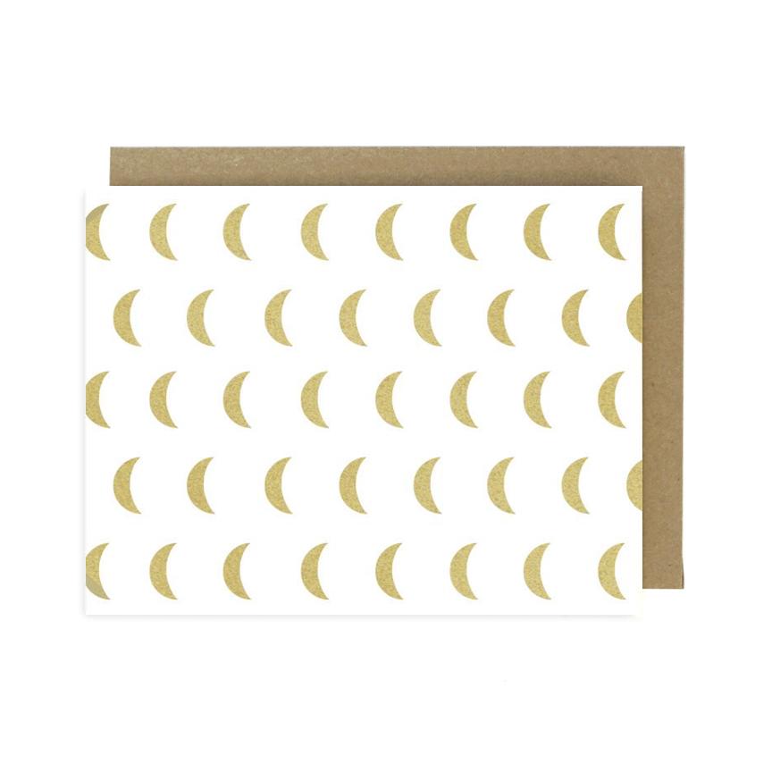 Gold Moon Pattern Card