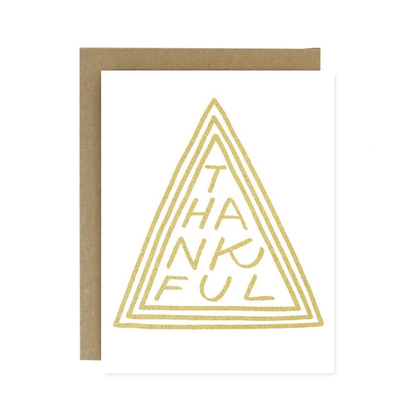 Thankful Triangle Gold Card