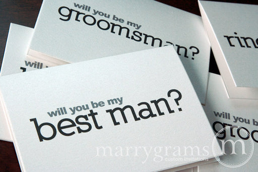 Will You Be My Groomsman Proposal Card Block Style